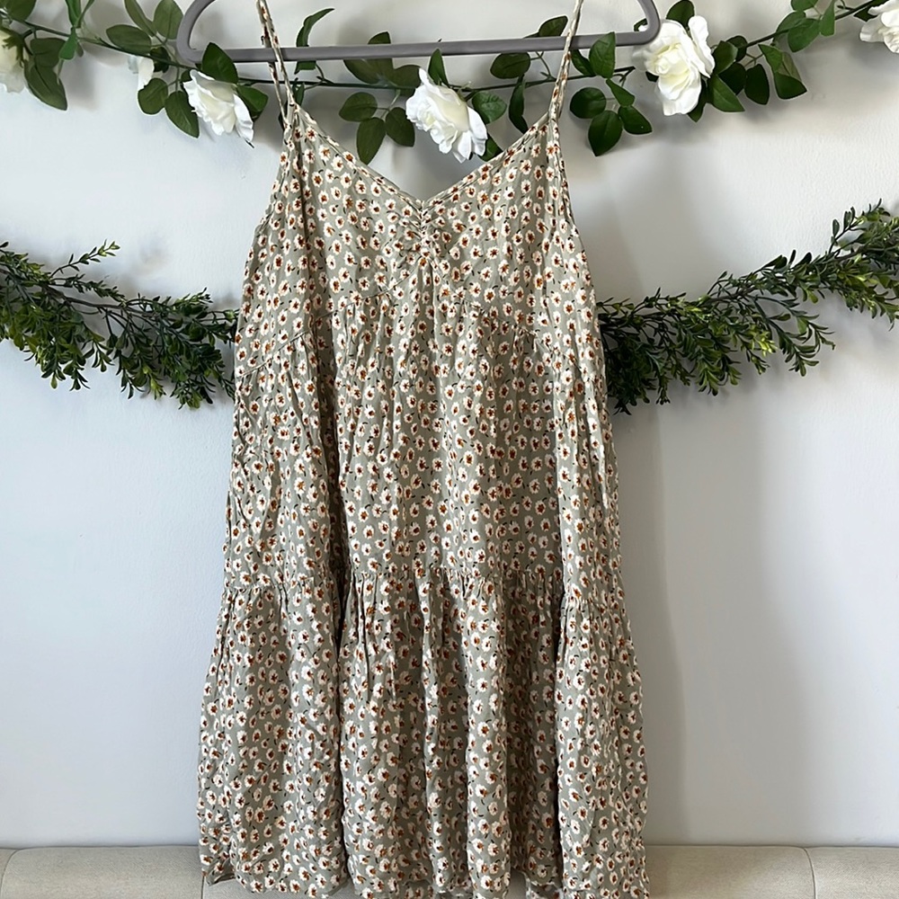 Urban outfitters back tie flower mini dress